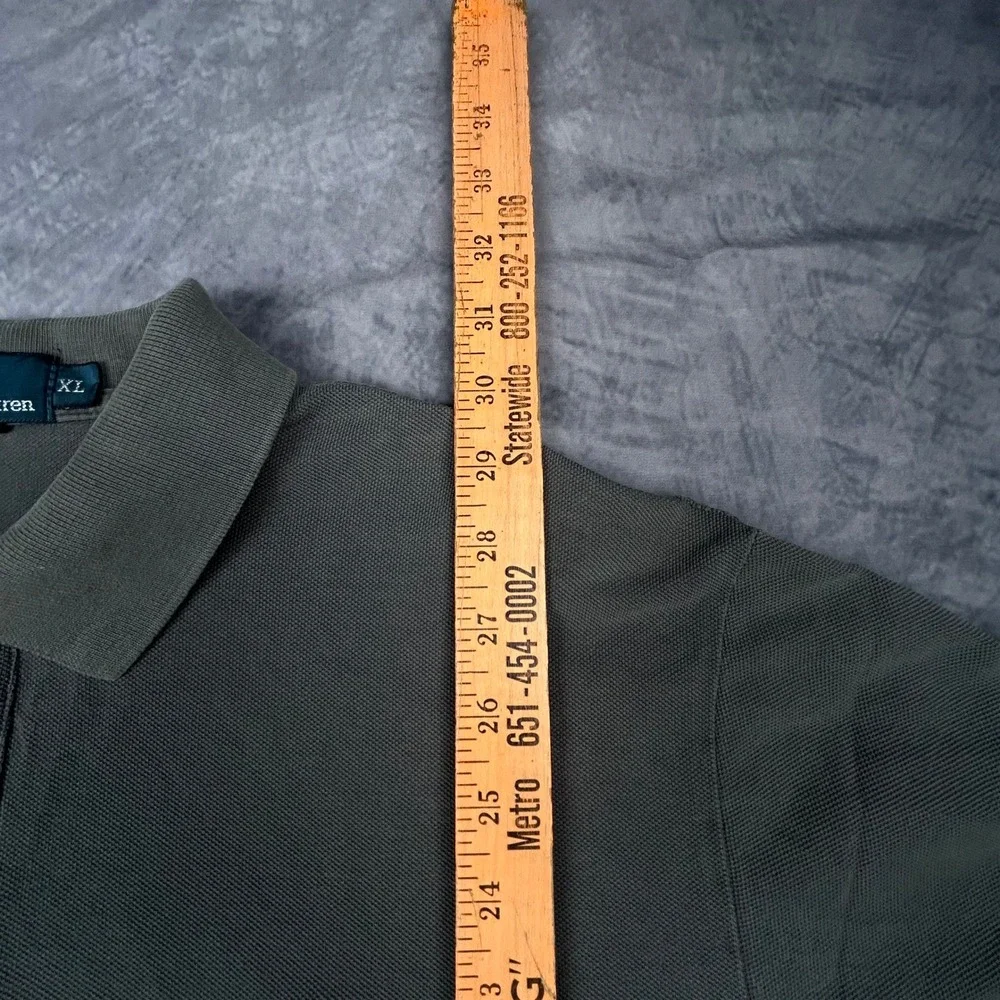 Polo Ralph Lauren Mens XL Grey Vintage Y2K Short Sleeve Pique Polo Shirt 0811